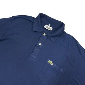 Vintage Chemise Lacoste Polo Shirt Mens Large Navy Blue Short Sleeve France